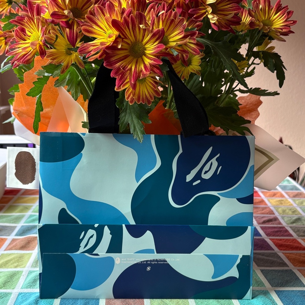 🦧 A Bathing Ape Blue Camouflage Tote Bag 🦧 NWOT 🦧 - Picture 16 of 16